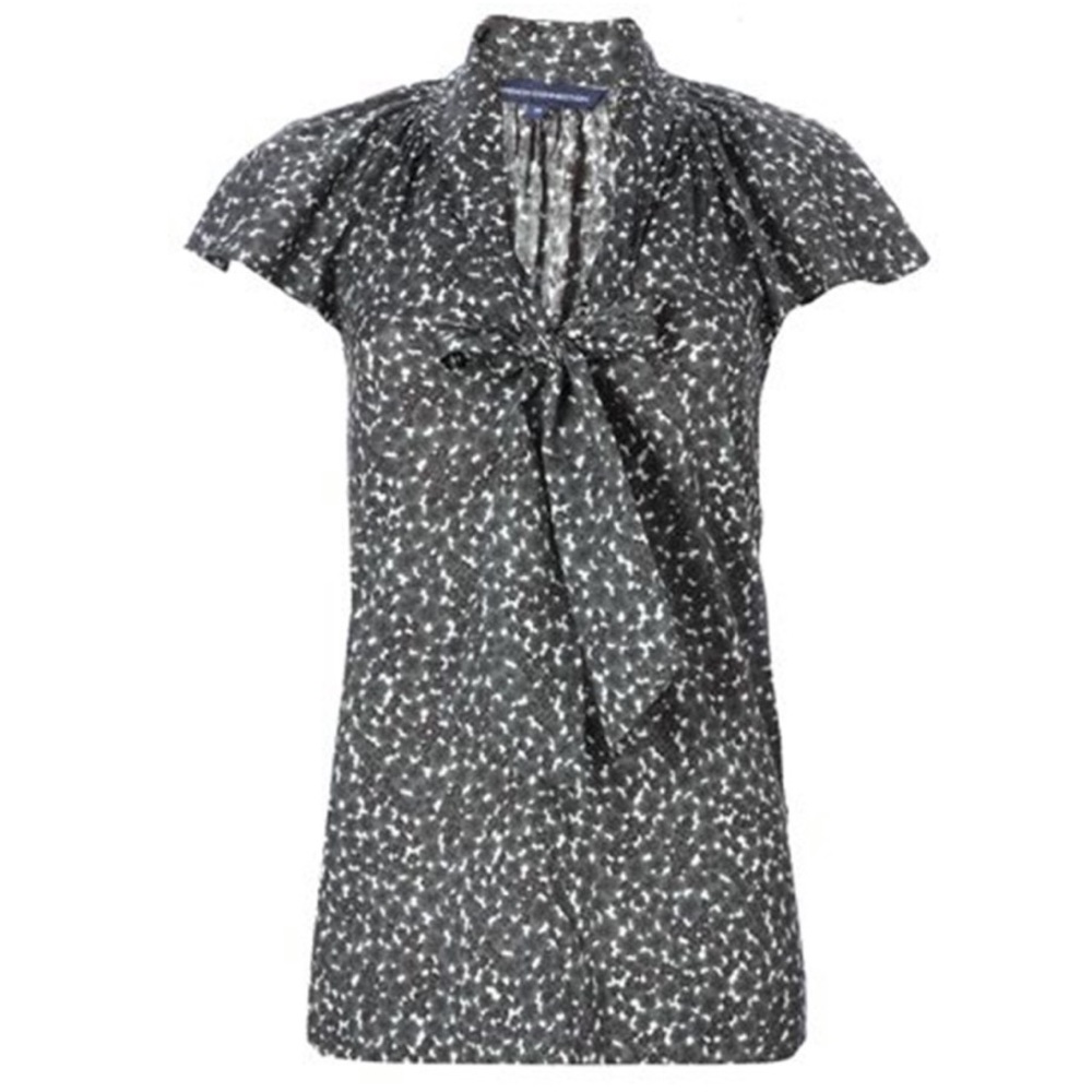 French Connection Tie Neck Blouse US 2